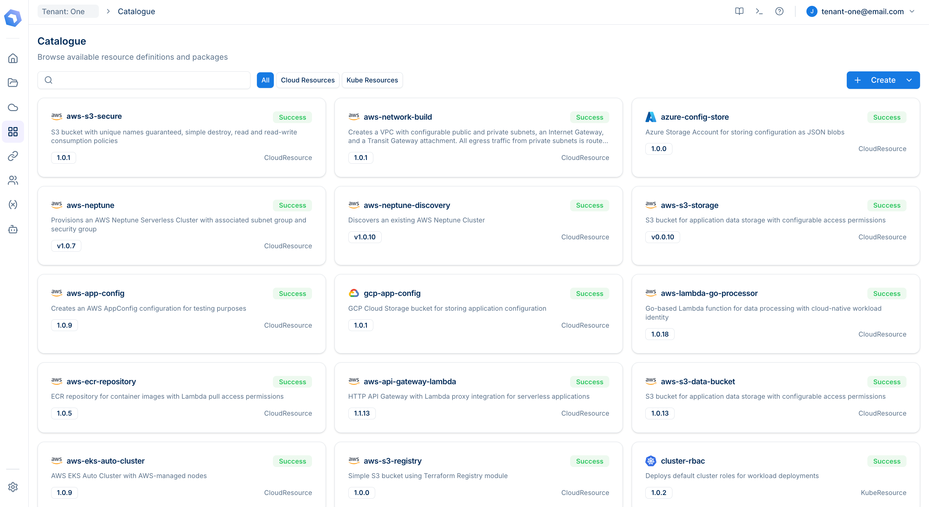 Wayfinder catalogue view